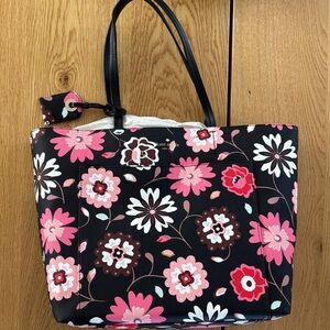 Kate Spade Pink and White Floral Tote